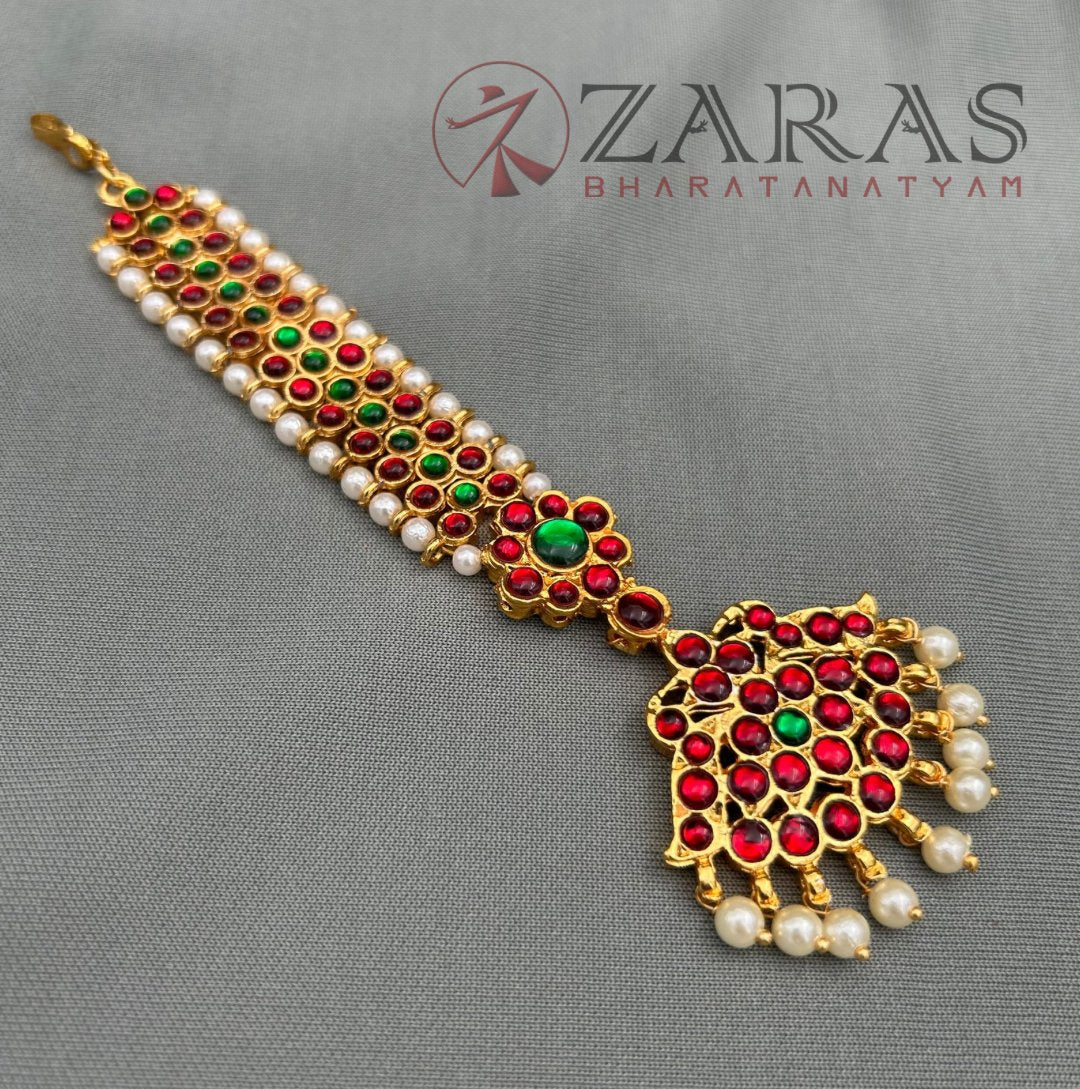 Bharatanatyam Dance Jewellery - Leaf & Sow Netti Chutti RG Kemp image 1