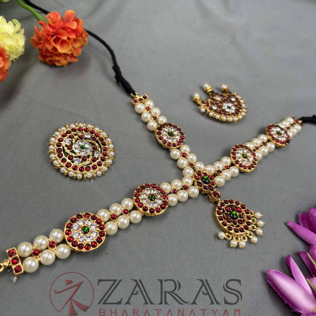 Bharatanatyam Dance Jewellery - Headset Round Sandal Balls RG Kemp image 2