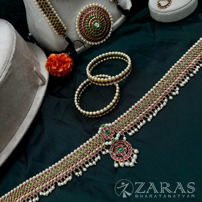Bharatanatyam Dance Premium Jewellery Full Set - Sow RG Kemp CSG image 3