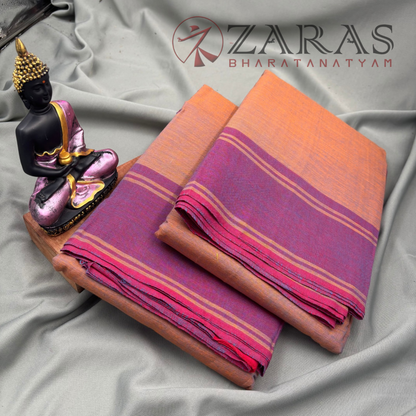 Bharatanatyam Dance Practice Saree - Mix Purple Plain Border image 2