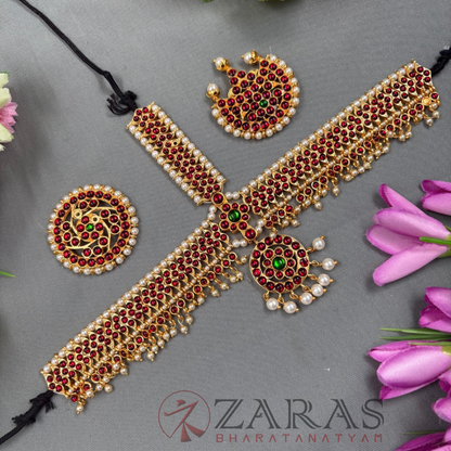 Bharatanatyam Dance Jewellery - Headset Mee RG Kemp Beads CS image 0