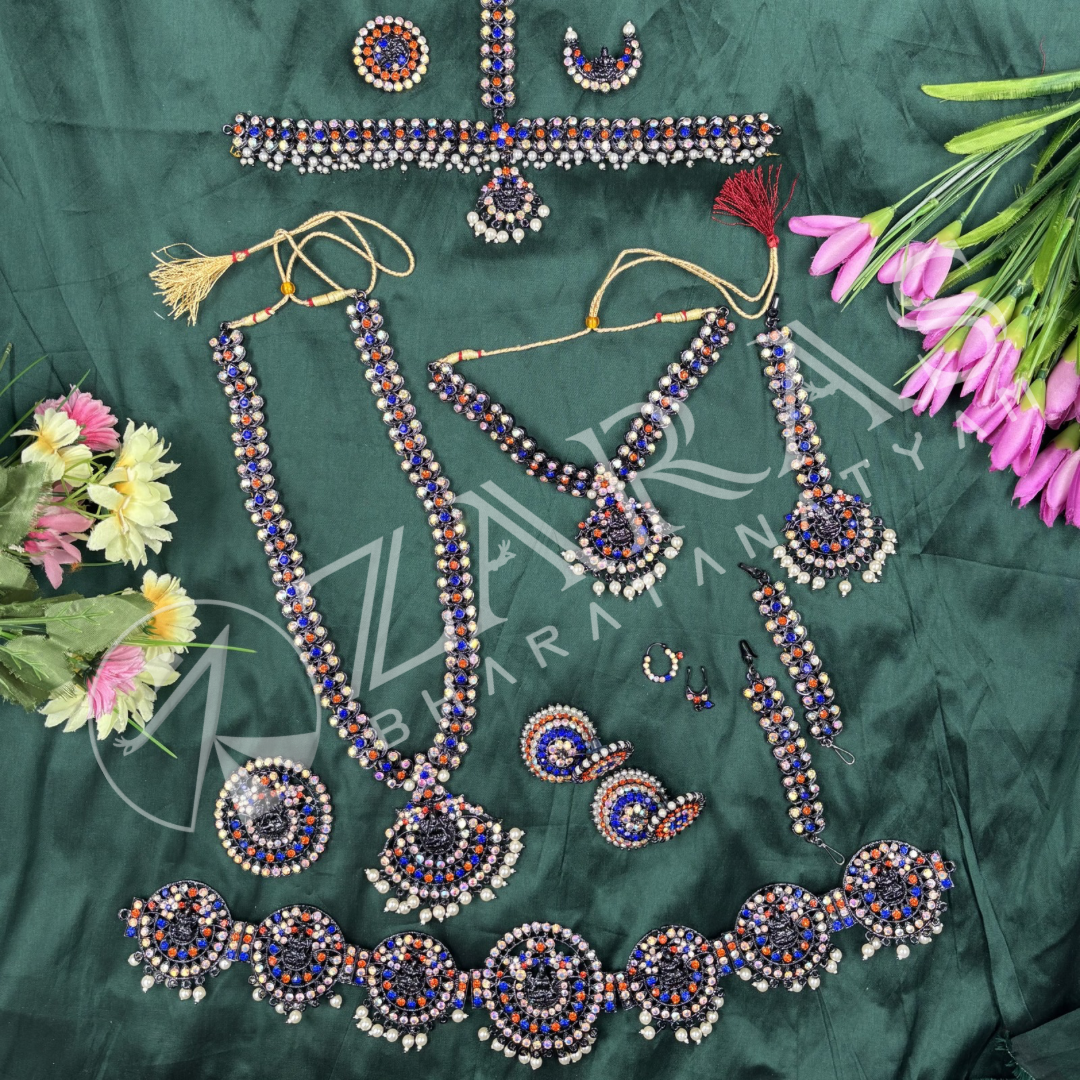 Bharatanatyam Dance Jewellery Full set - Mee Design WOB Stone image 0