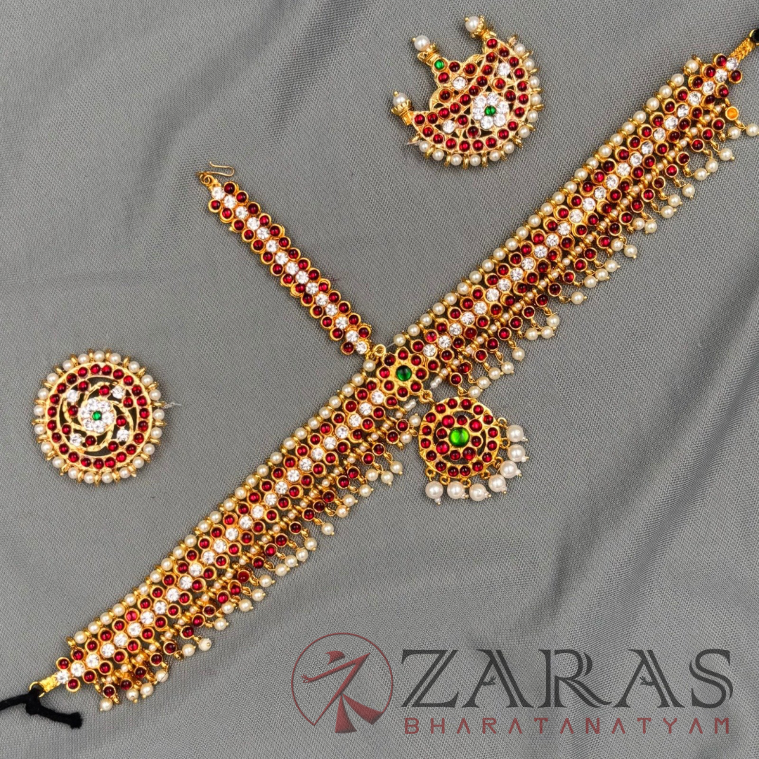 Bharatanatyam Dance Jewellery - Headset Round CS RG Kemp SOW image 2