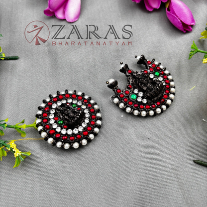 Bharatanatyam Dance Jewellery Black - Sun & Moon Lakshmi RG Kemp B image 2