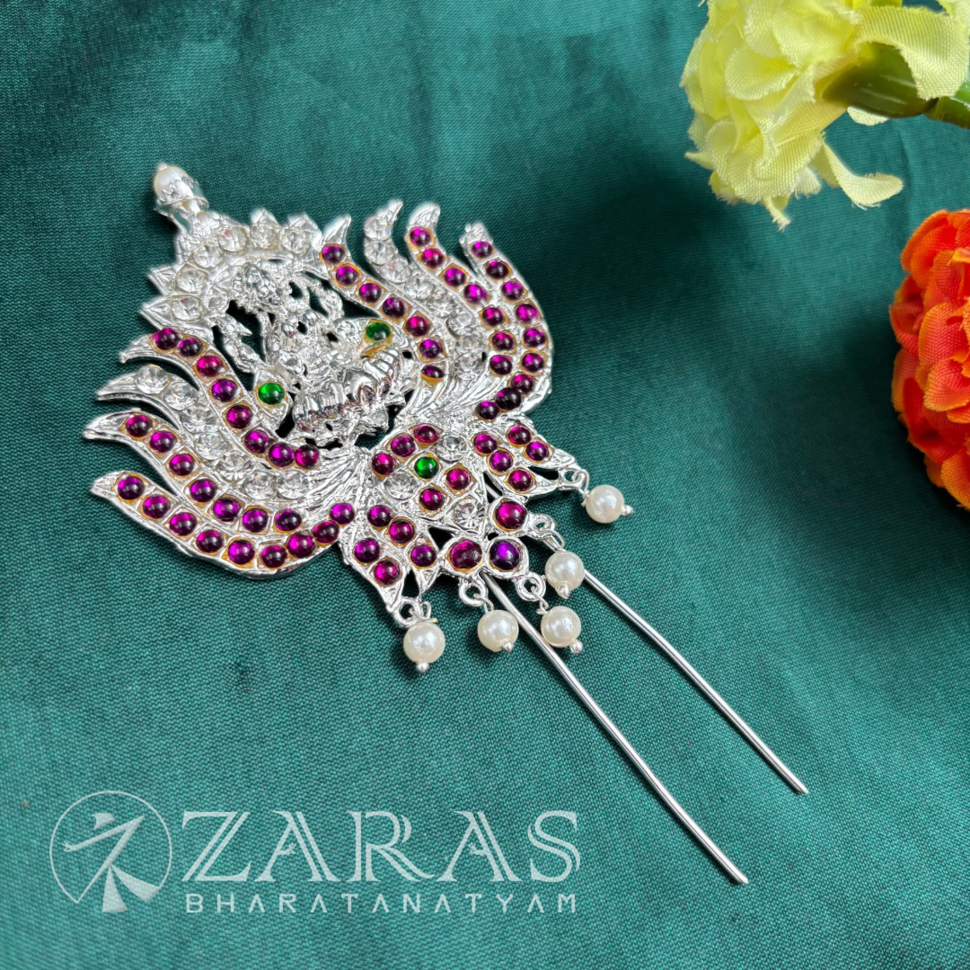 Bharatanatyam Dance Silver Jewellery - Lotes & Lakshmi Pea Kemp CS Head Arch image 2