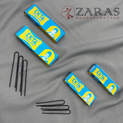 Bharatanatyam Dance Accessories - U Pins (Set of 4 Box) image 0