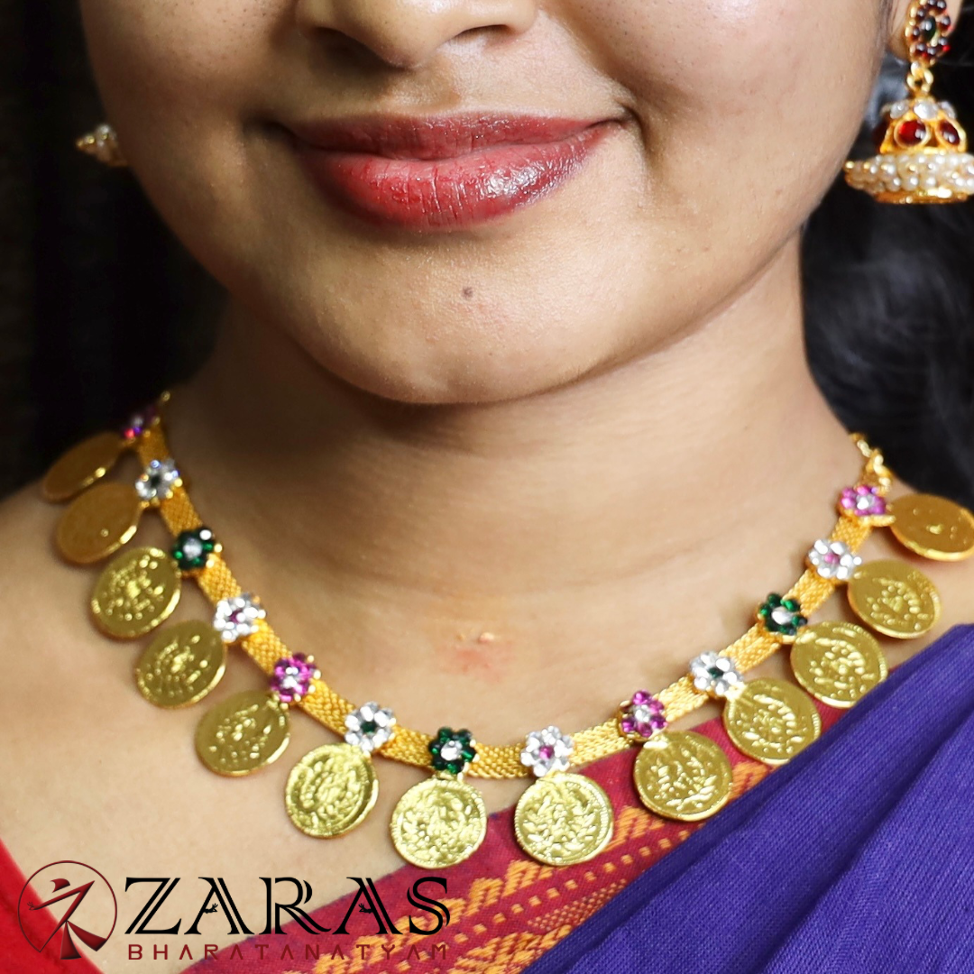 Bharatanatyam Dance Jewellery - Necklace Coin Design PGW Stone SA image 0