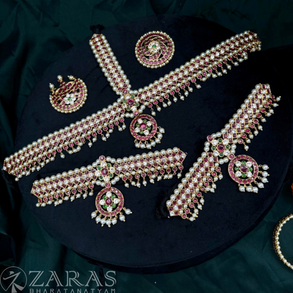 Bharatanatyam Dance Premium Jewellery Full Set - Round V RG Kemp CS image 1