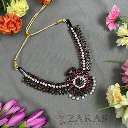 Bharatanatyam Dance Jewellery Black - Kuchi & Snake Necklace RG Kemp Beads image 0