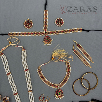 Bharatanatyam Dance Jewellery - Lettika Full Set RG Kemp Le FL image 2