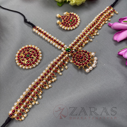 Bharatanatyam Dance Jewellery - Headset Balls RG Kemp Beads CS image 0