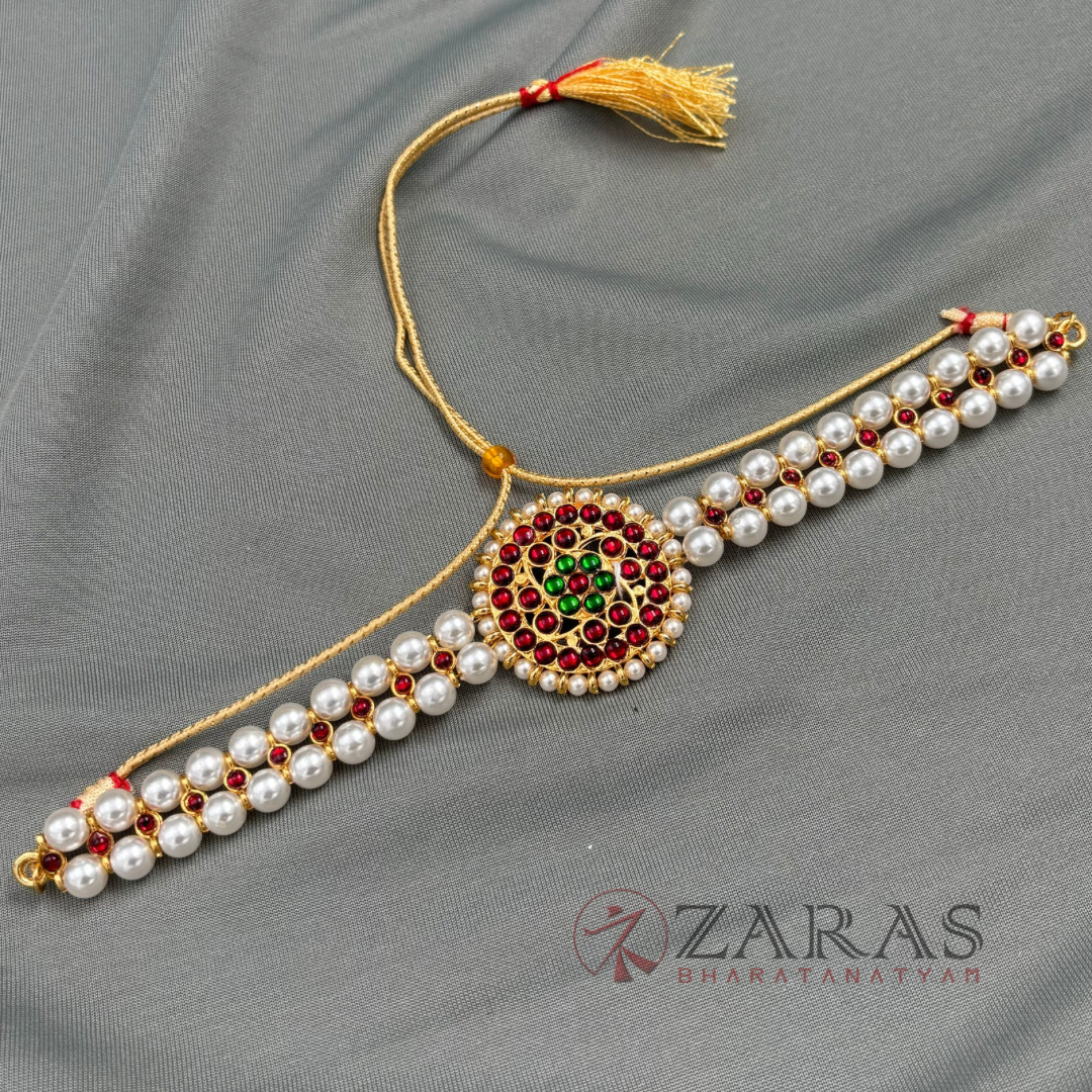 Bharatanatyam Dance Jewellery - 2L W Beads Choker / Necklace 1S Kemp image 1
