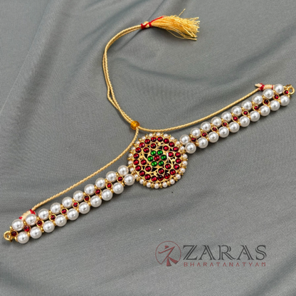 Bharatanatyam Dance Jewellery - 2L W Beads Choker / Necklace 1S Kemp image 1