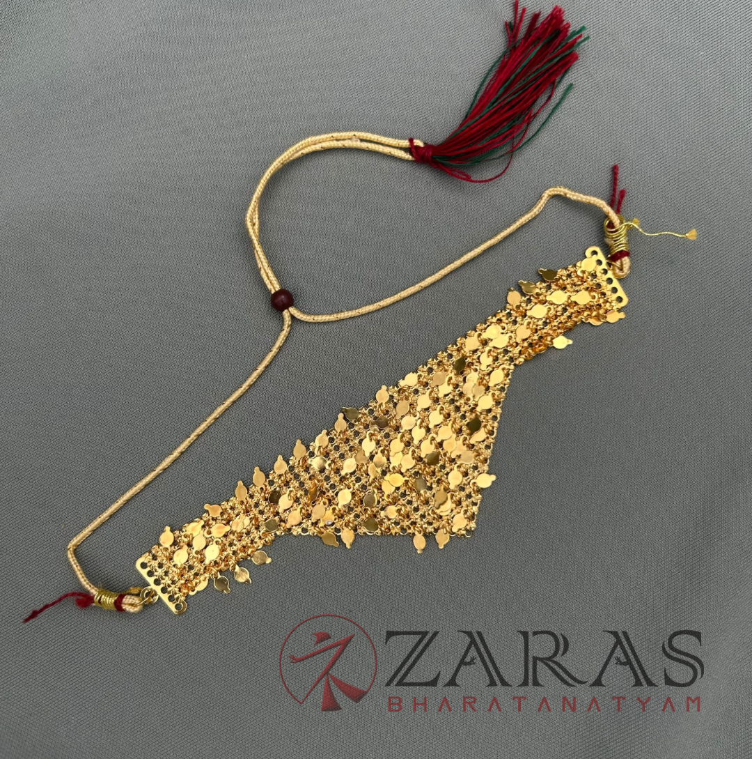 Bharatanatyam Dance Jewellery - Necklace V Full Gold Choker Type image 0