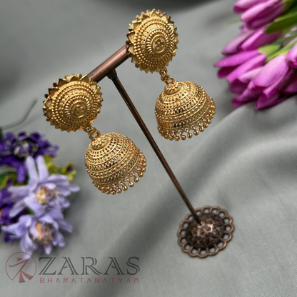 Bharatanatyam Dance Jewellery - Gold Jimiki with Kammal image 0