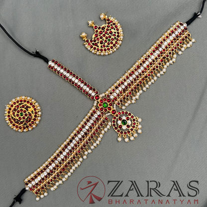 Bharatanatyam Dance Jewellery - Round with SOW CS RG Kemp 4G image 0