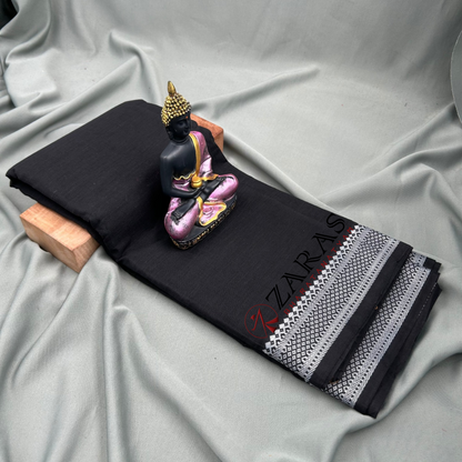 Bharatanatyam Dance Practice Saree - Black N White S Gopuram Diamond image 1