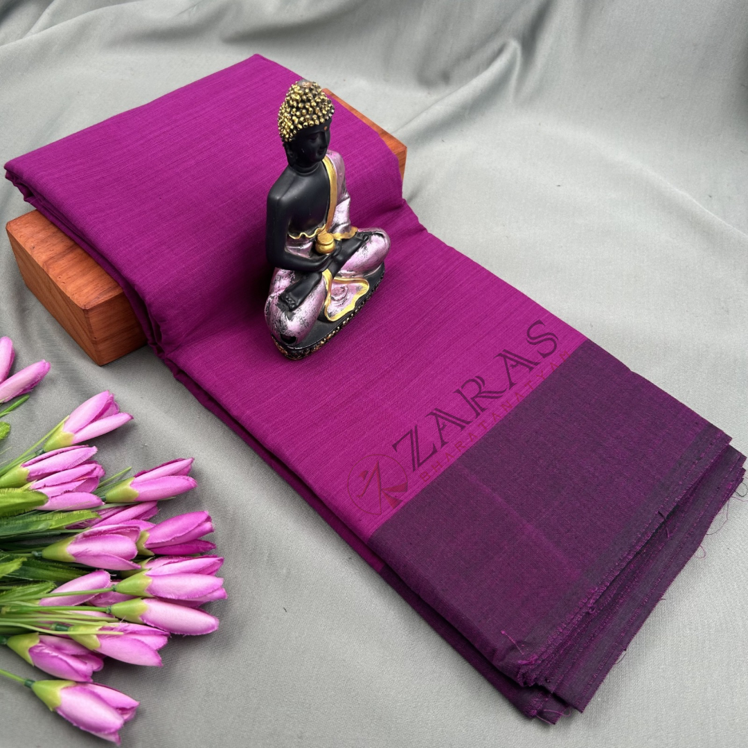 Bharatanatyam Dance Practice Saree - Purple with Dark Purple Plain border image 0