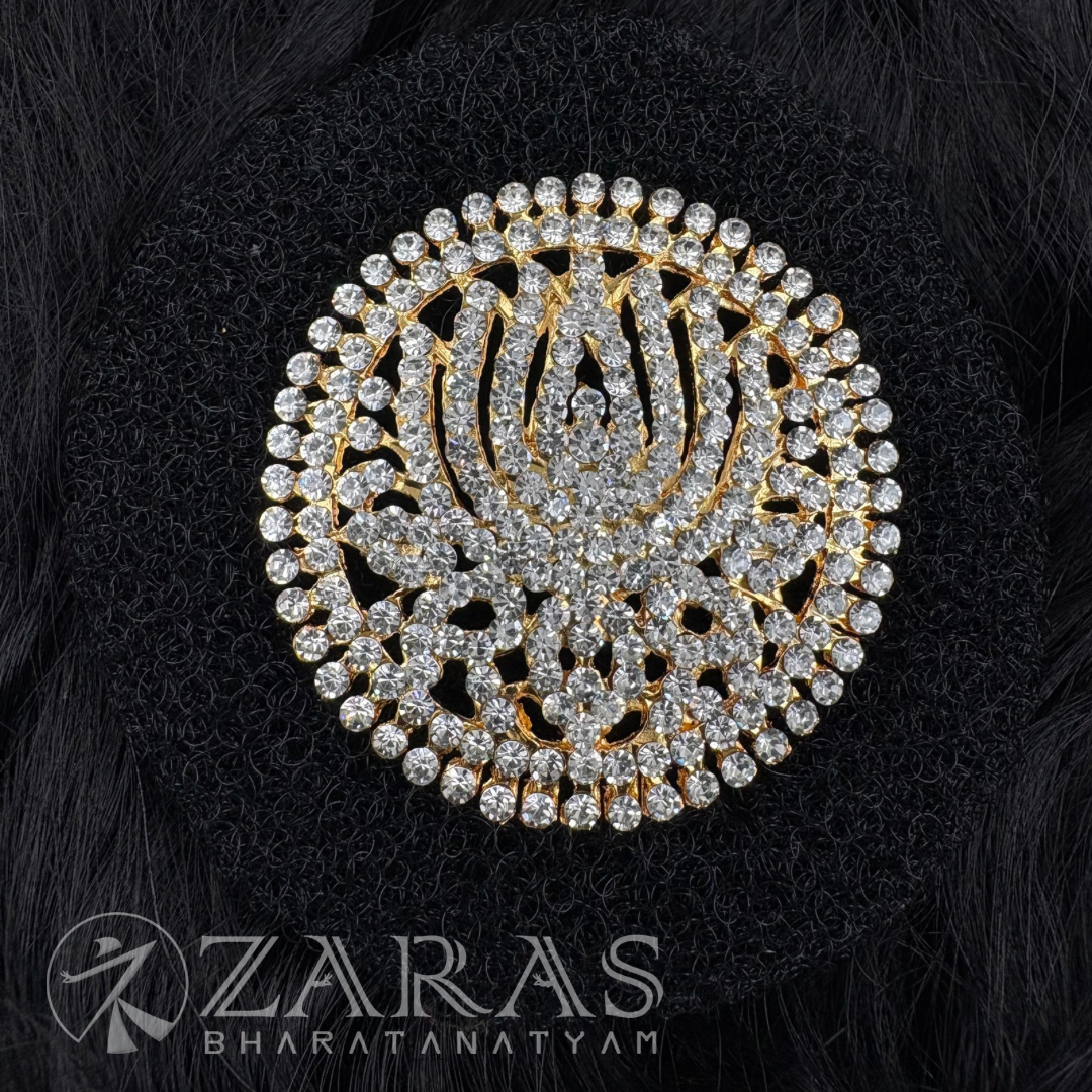 Bharatanatyam Dance Jewellery - Rakodi Lotus White Stones image 0