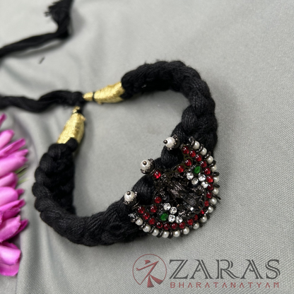 Bharatanatyam Dance Jewellery Black Necklace - Lakshmi RG Kemp Black Thread Type image 0