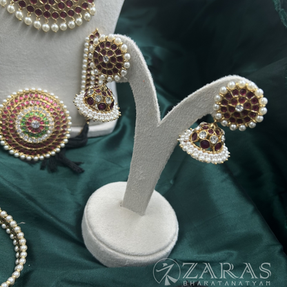 Bharatanatyam Dance Premium Jewellery Full Set - Sow RG Kemp CS image 4