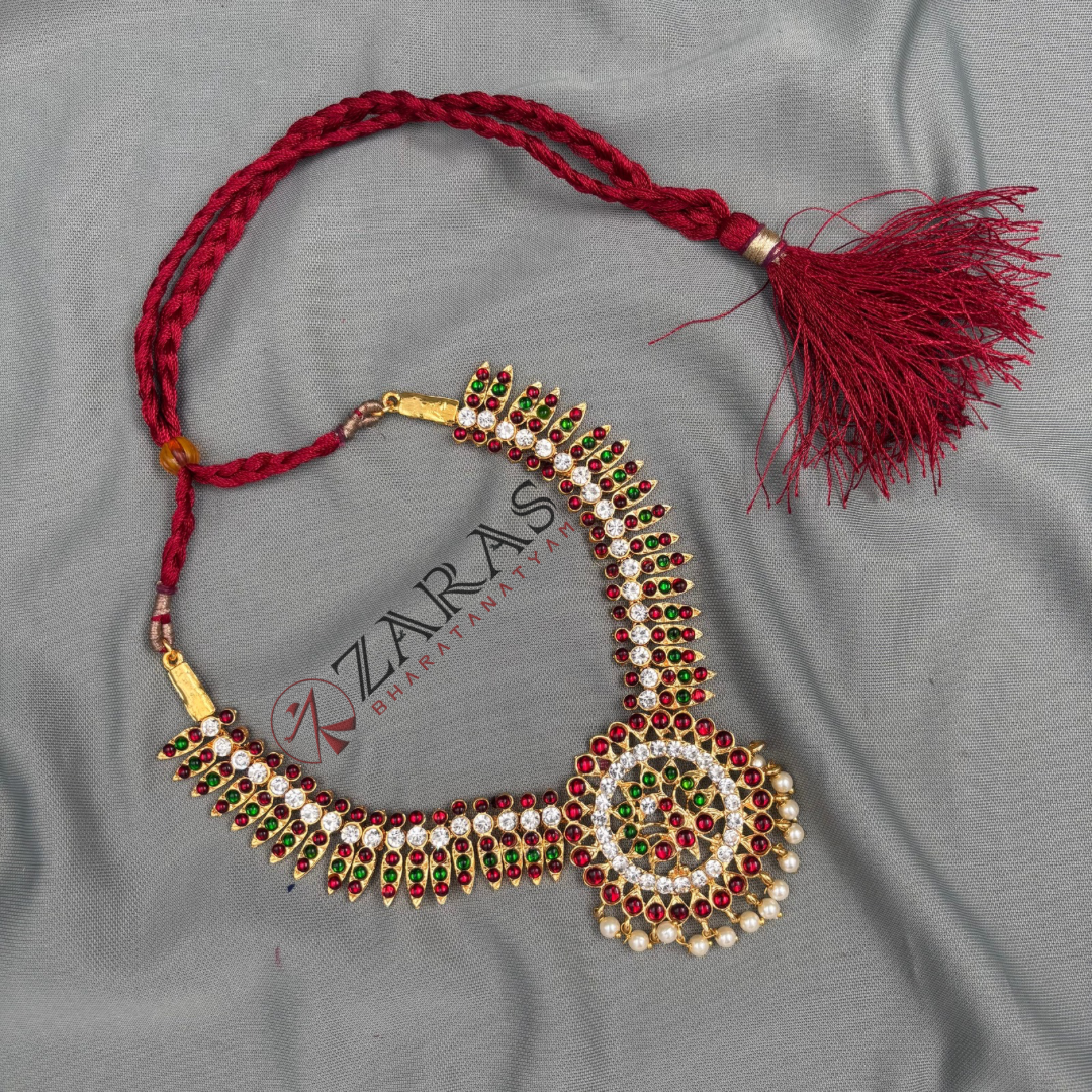 Bharatanatyam Dance Jewellery - Necklace RG CS kuchi Round Kemp image 3
