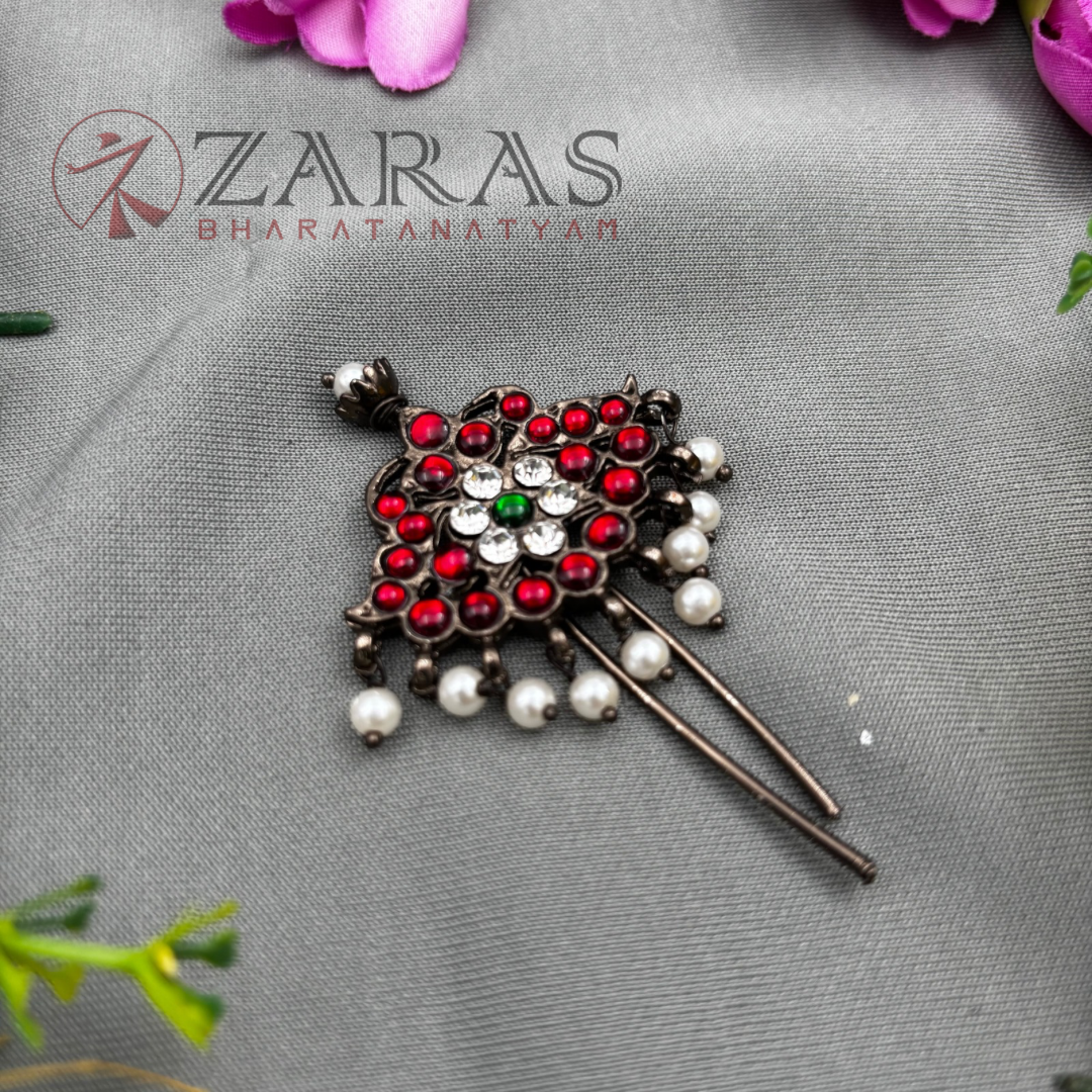 Bharatanatyam Dance Black Jewellery - Leaf Small Head Arch image 0