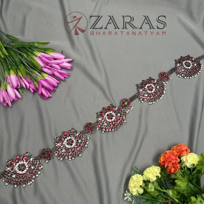 Bharatanatyam Dance Jewellery Black - Round Padak Hip Belt RG Kemp CS (Ottiyanam) image 0