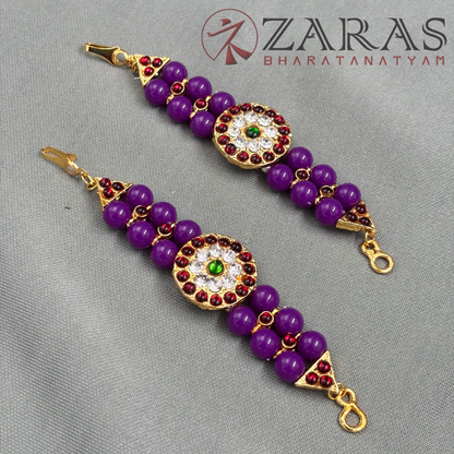 Bharatanatyam Dance Jewellery - Round & Purple Bls RG Kemp CS Maatal image 3