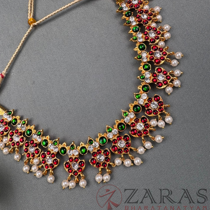 Bharatanatyam Dance Jewellery Necklace - Flower RG Kemp CS SAR image 1
