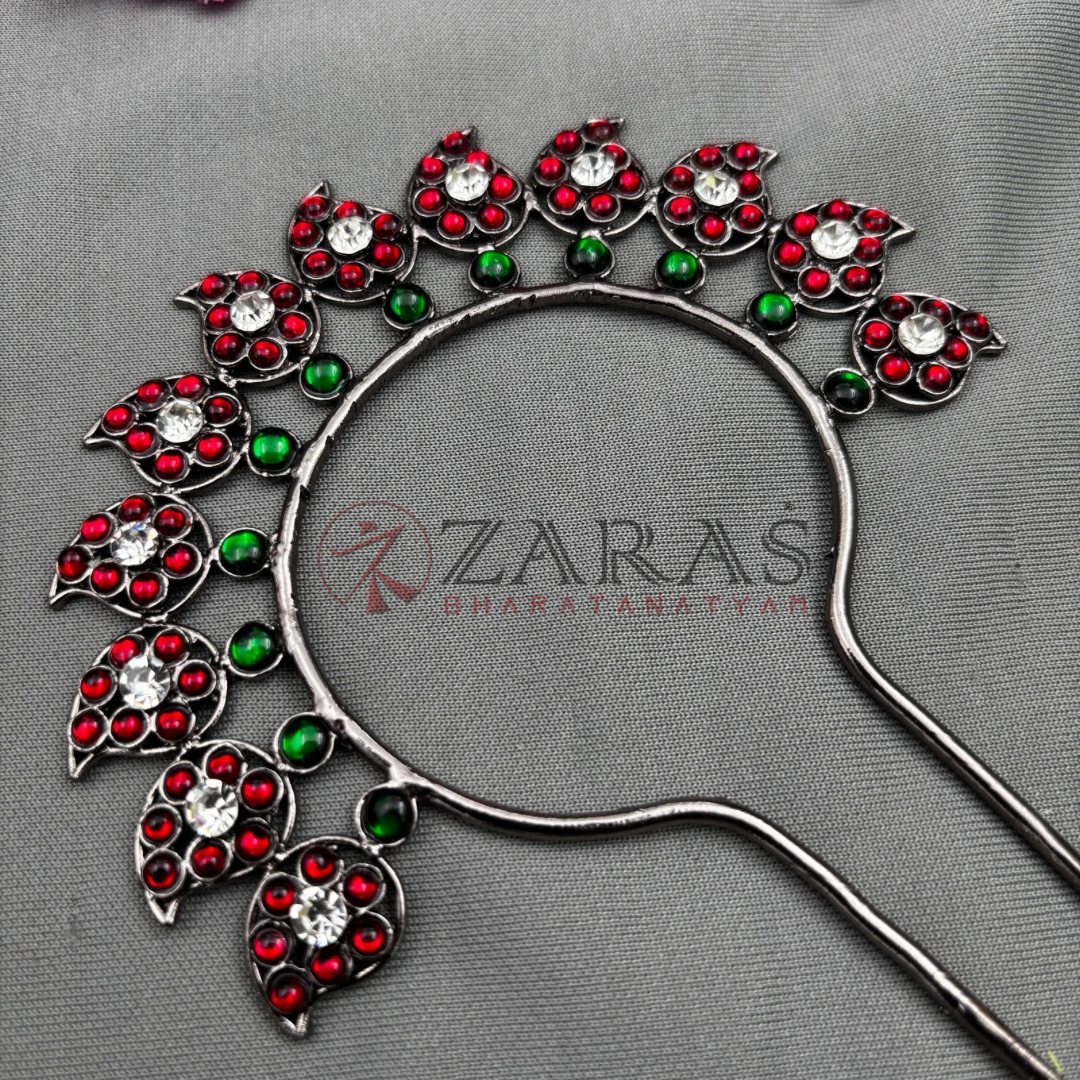 Bharatanatyam Dance Black Jewellery - Manga Head Arch image 0