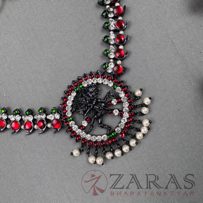 Bharatanatyam Dance Jewellery Black Necklace - Nadaraj Manga RG Kemp Beads image 1