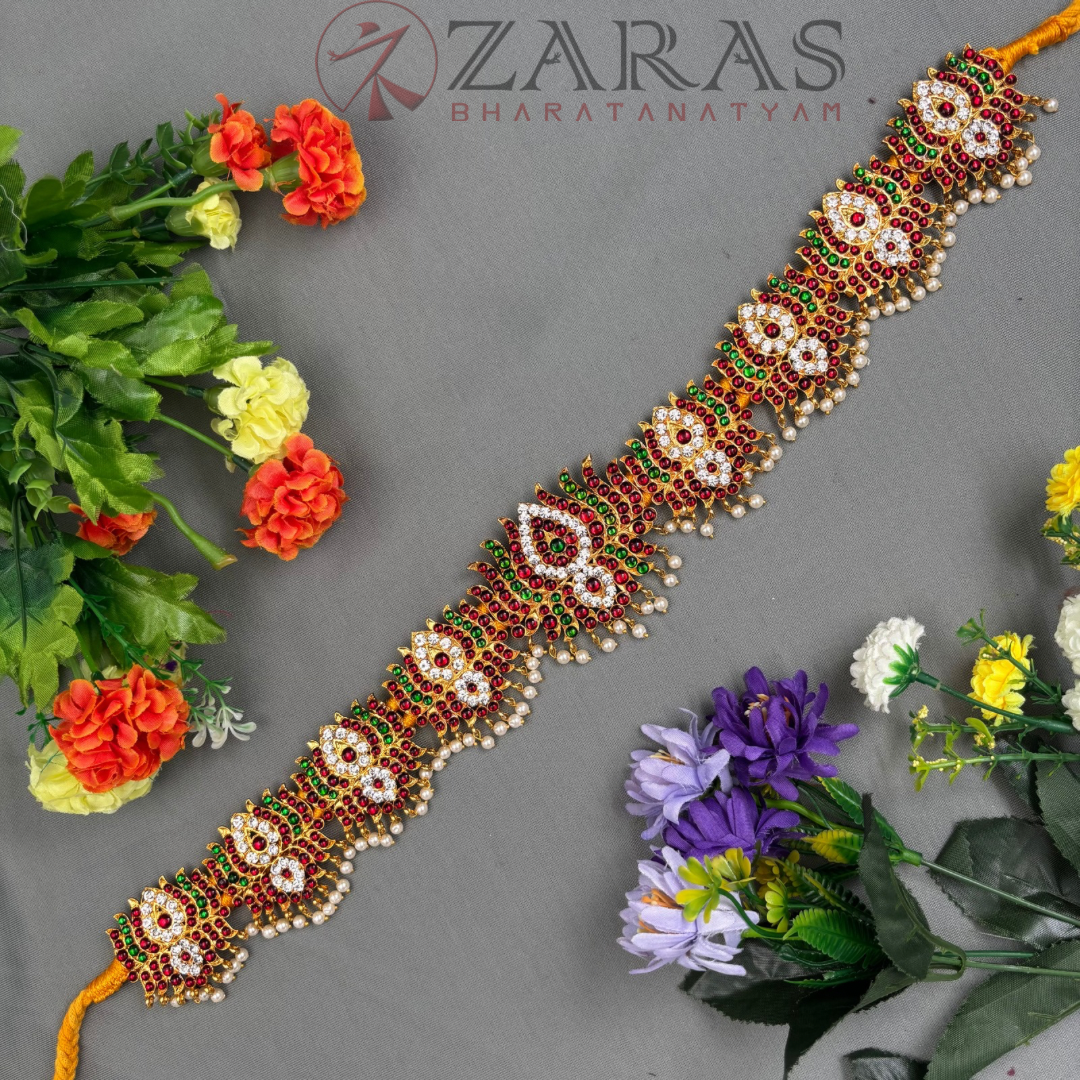 Bharatanatyam Dance Jewellery - Lotus RG Kemp CS Hip Belt (Ottiyanam) image 0