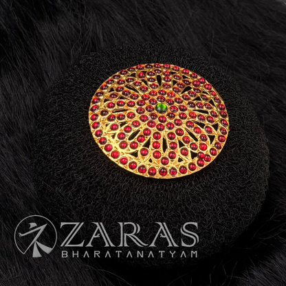 Bharatanatyam Dance Jewellery - Rakodi Flower RG Kemp Red CG image 1