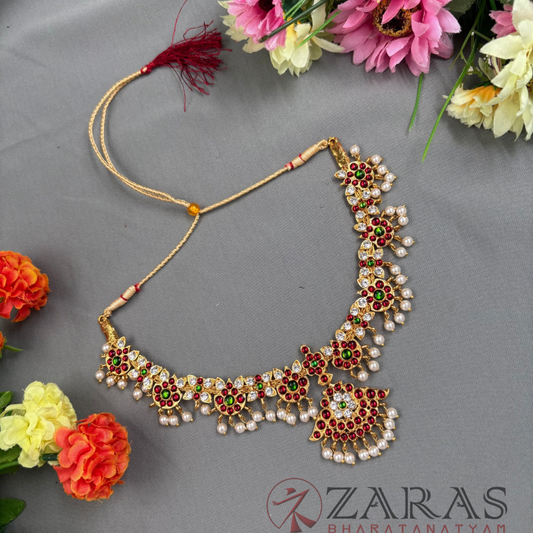 Bharatanatyam Dance Jewellery - Necklace Flower RG Kemp CS Beads image 0