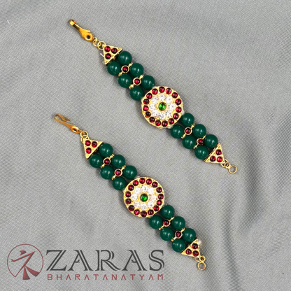 Bharatanatyam Dance Jewellery - Round & Green Bls Maatal RG Kemp CS image 2