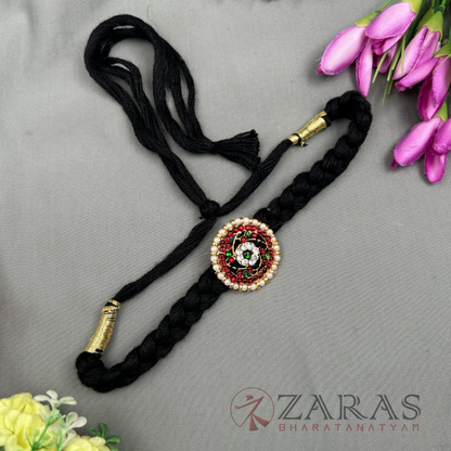 Bharatanatyam Dance Jewellery Necklace - Sun RG Kemp Black Thread Type image 1