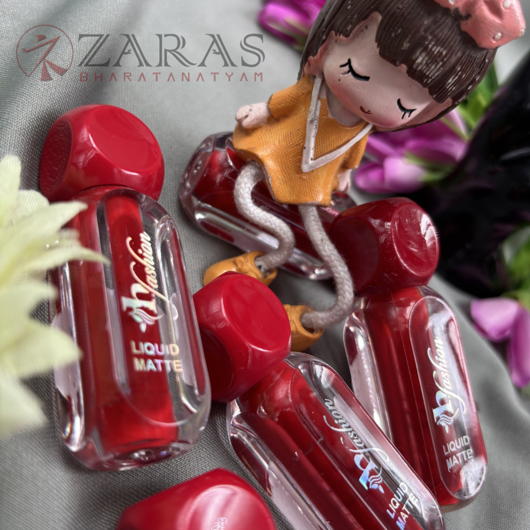Bharatanatyam Dance Makeup Products - Matte Liquid Lipstick Red Shade (H Fashion) image 2