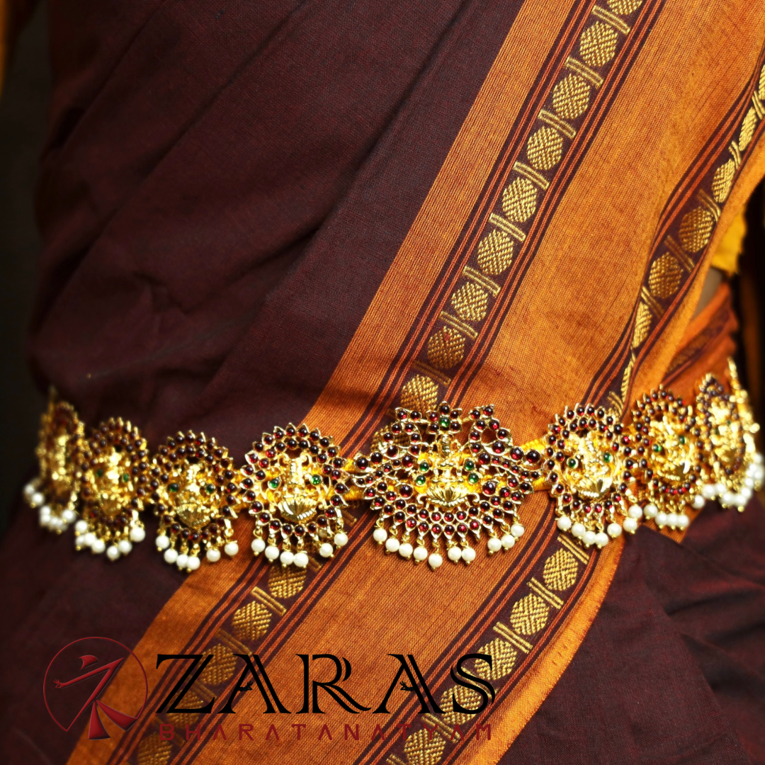 Bharatanatyam Dance Jewellery - FL Lakshmi Hip Belt RG Kemp (Ottiyanam) image 0