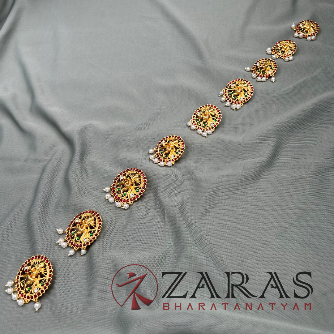 Bharatanatyam Dance Jewellery - Kemp Jada Billa Natraj BE image 0