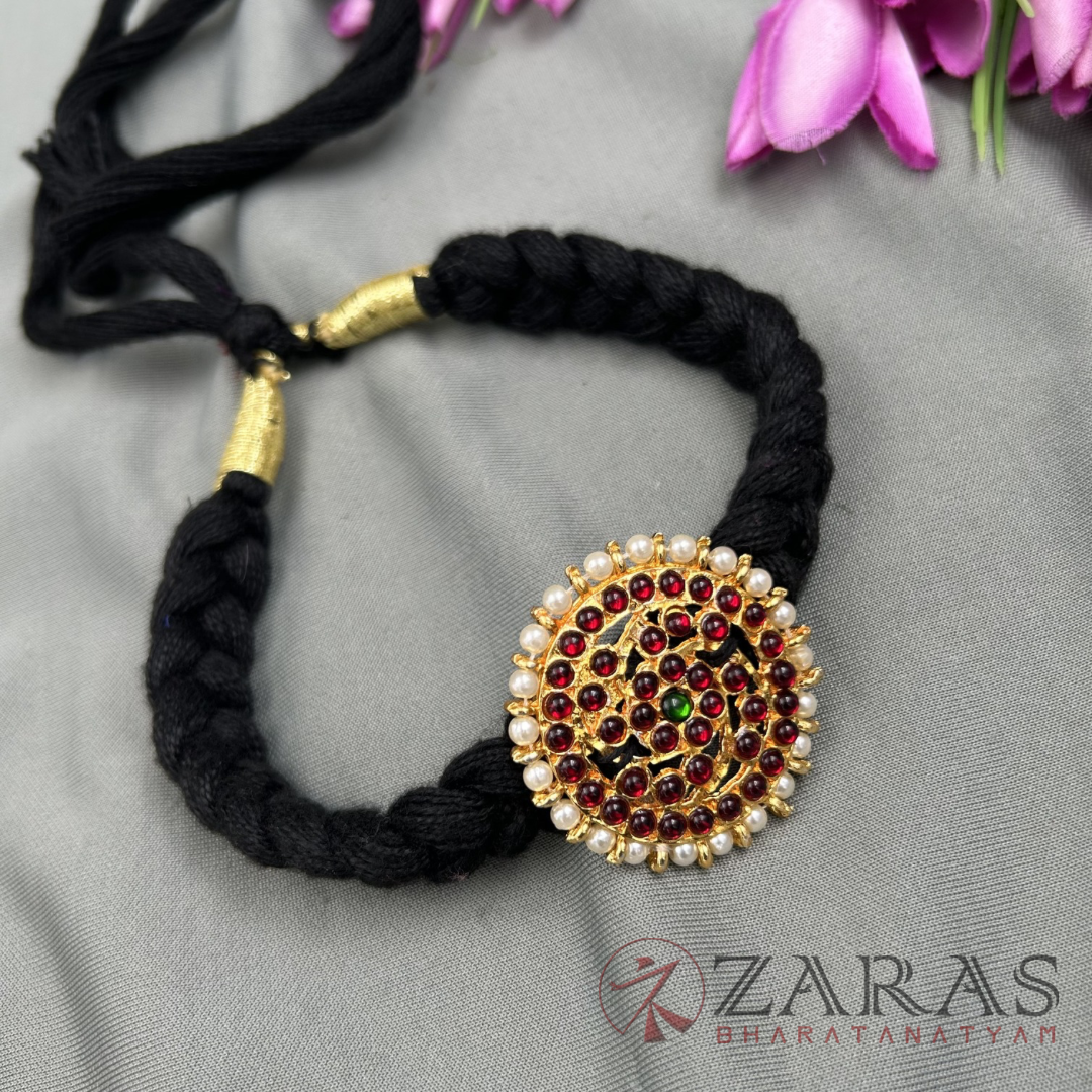 Bharatanatyam Dance Jewellery Necklace - Round RG Kemp Black Thread Type image 0