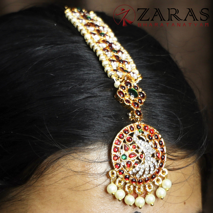 Bharatanatyam Dance Jewellery - Peacock Flower RGS Kemp Netti Chutti image 0
