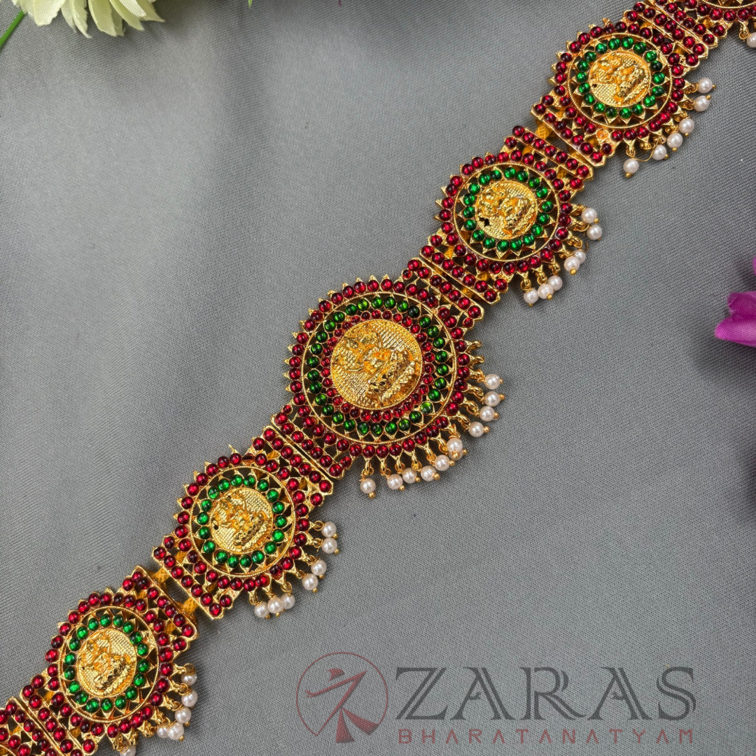 Bharatanatyam Dance Jewellery - Lakshmi Hip Belt RG Kemp (Ottiyanam) image 2