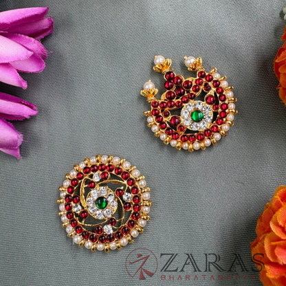 Bharatanatyam Dance Jewellery - Sun & Moon Flower RG Kemp image 0