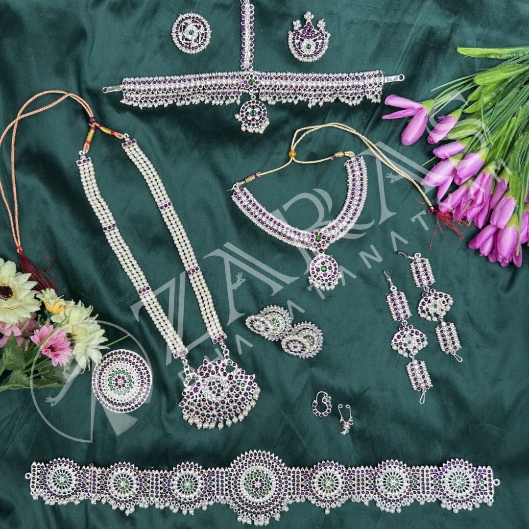 Bharatanatyam Dance Silver Jewellery - Full Set Sow PG Kemp CS image 0