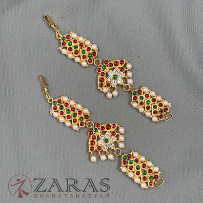 Bharatanatyam Dance Jewellery - V With Leaf RG kemp CS Maatal image 3