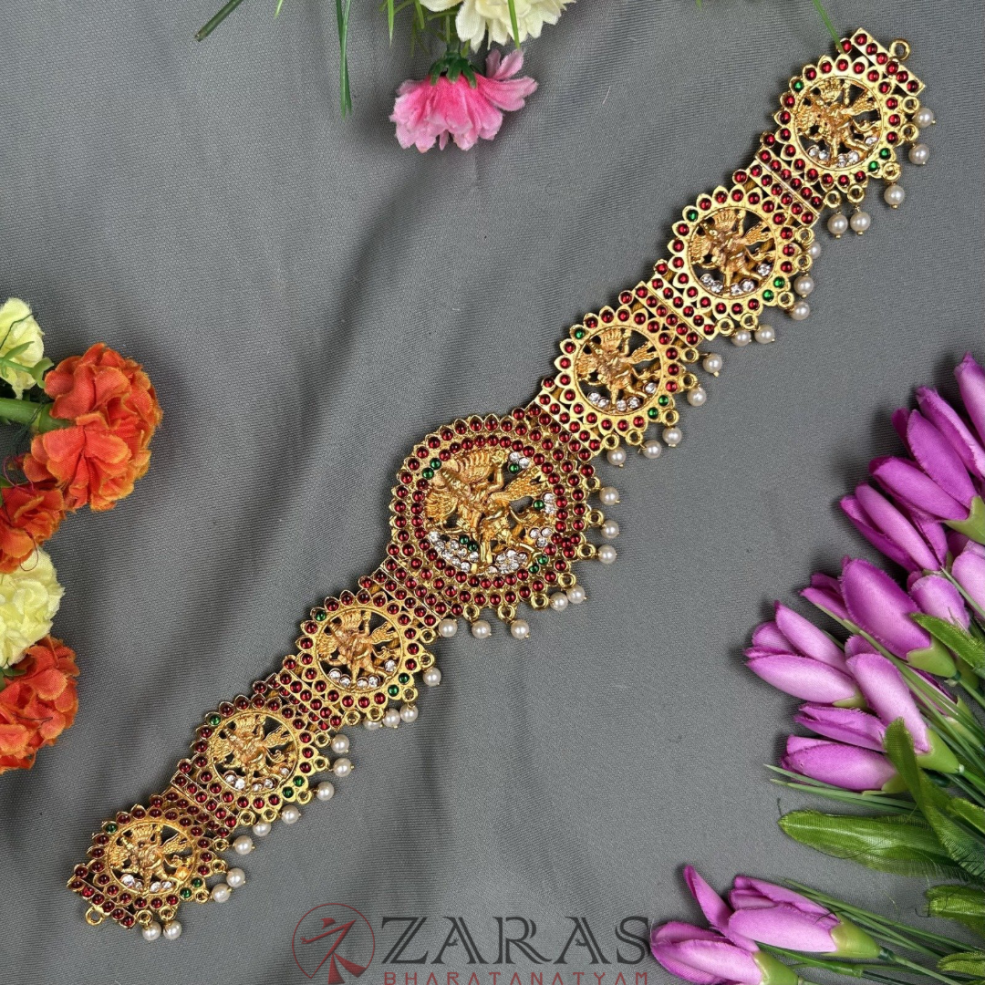 Bharatanatyam Dance Jewellery - Nadaraj Hip Belt RGS Kemp (Ottiyanam) image 0