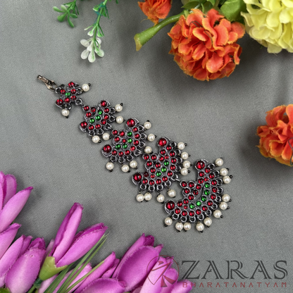 Bharatanatyam Dance Jewellery Black - Flower Step Netti Chutti RG Kemp CS image 0
