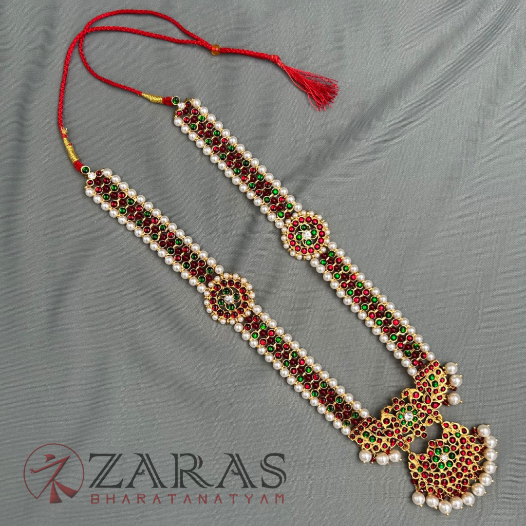 Bharatanatyam Dance Jewellery - Haaram Sow RG Pe Kemp Pendant image 2