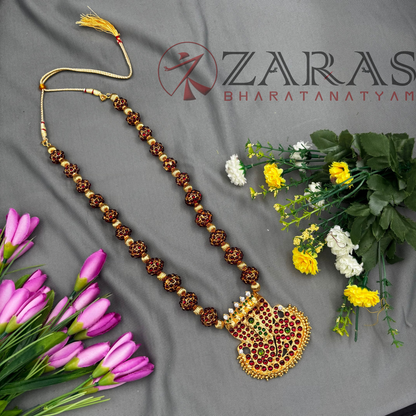 Bharatanatyam Dance Jewellery - Haaram Snake & Rudraksha RG Kemp image 1